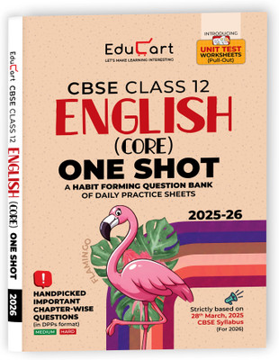 Educart CBSE Class 12 English Core One Shot Question Bank 2026 (Includes PYQs for 2025-26)(Paperback, Educart)