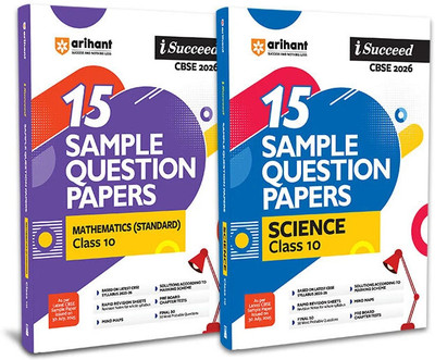 Arihant CBSE Sample Question Papers Class 10 Exam 2026 | Science & Maths Standard Set of 2 Books | 15 Sample Papers with Solutions | Based on Latest CBSE Syllabus 2025-26 | Final Practice Papers, Rapid Revision Sheets & Answer Key as per CBSE Marking Scheme | English Medium(Paperback, Priyasha,Abhis