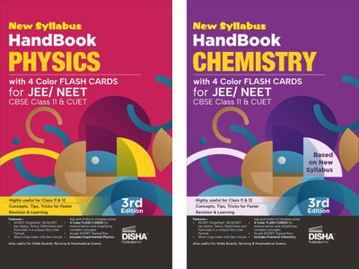 Combo (set of 3 Books) New Syllabus HandBooks of Physics, Chemistry & Mathematics for JEE, CBSE Class 11/ 12 & CUET 2nd Edition | Complete NCERT in One Liner Format | Engineering, Class XI & XII(Paperback, Disha Experts) Combo (set of 3 Books) New Syllabus HandBooks of Physics, Chemistry & Mathematics for JEE, CBSE Class 11/ 12 & CUET 2nd Edition | Complete NCERT in One Liner Format | Engineering, Class XI & XII(Paperback, Disha Experts)