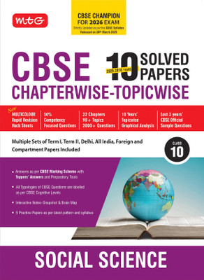 MTG CBSE 10 Years (2025-2016) Chapterwise Topicwise Solved Papers Class 10 Social-Science - CBSE Champion For 2026 Exam | Free Video Solution of PYQs | CBSE Sample Paper (As Per Latest Pattern)(Paperback, MTG Editorial Board) MTG CBSE 10 Years (2025-2016) Chapterwise Topicwise Solved Papers Class 10 Social-Science - CBSE Champion For 2026 Exam | Free Video Solution of PYQs | CBSE Sample Paper (As Per Latest Pattern)(Paperback, MTG Editorial Board)