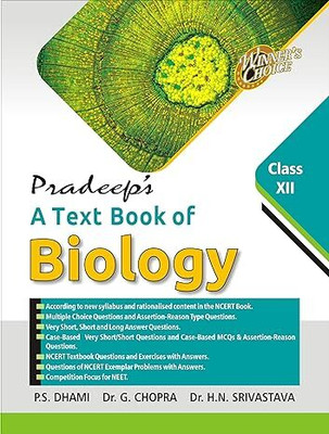 Pradeep's a Text Book of Biology for Class 12 (Examination 2024-25)(English, Paperback, unknown)