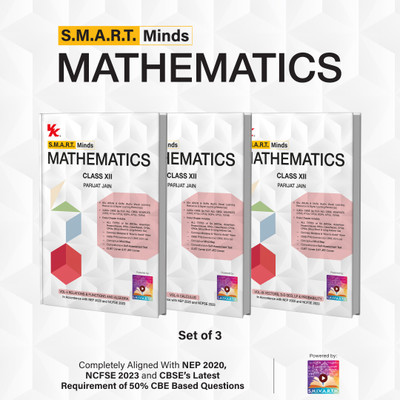 S.M.A.R.T. Minds Mathematics Textbook for CBSE Class 12th Vol. 1, 2 & 3 (with Audio Visual Learning Resources) by Parijat Jain (IIT Delhi & IIM Ahmedabad)(Paperback, Parijat Jain)