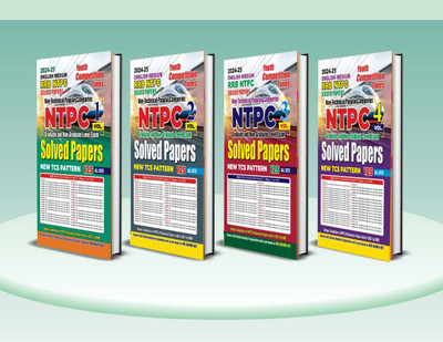Rrb Ntpc Volume-1 2 3 4 (Combo)Previous Year Solved Papers (English Me  - RRB NTPC Previous Year Solved Papers Volume-1,2,3,&4 English Medium(English, Hardcover, unknown)