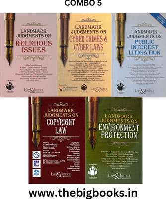 Law & Justice’s, Combo 5 For Landmark Judgments on Copyright Law, Cyber Crimes & Cyber Laws, Public Interest Litigation, Religious Issues, Environment – Edition 2024(Paperback, chintak pathak) Law & Justice’s, Combo 5 For Landmark Judgments on Copyright Law, Cyber Crimes & Cyber Laws, Public Interest Litigation, Religious Issues, Environment – Edition 2024(Paperback, chintak pathak)