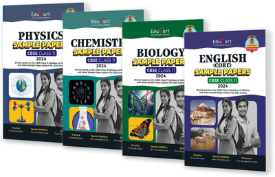 Educart CBSE Class 11 Sample Papers Bundle - Physics, Biology, Chemistry & English 2023-24 (Introducing Revision Maps and Past Year Papers) 2024(Paperback, Educart)