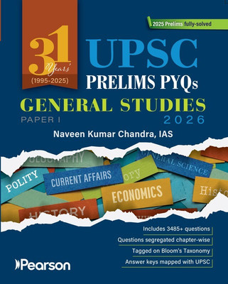 31 Years' UPSC Prelims PYQs General Studies Paper 1 2026(Paperback, Naveen Kumar Chandra, IAS)
