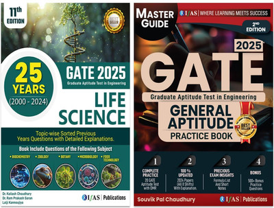 GATE Life Science & General Aptitude Book - (2 Books) 2025 | Previous Year Question Papers with Solutions | Topicwise Previous Years solved papers | Best Study material for GATE Life Science Exam | Two Brothers Publications(Paperback, Kailash Choudhary) GATE Life Science & General Aptitude Book - (2 Books) 2025 | Previous Year Question Papers with Solutions | Topicwise Previous Years solved papers | Best Study material for GATE Life Science Exam | Two Brothers Publications(Paperback, Kailash Choudhary)