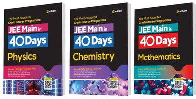40 Days Crash Course for JEE Main Physics, Chemistry, Mathematics ( Set of 3 Books )(Paperback, Arihant Experts)