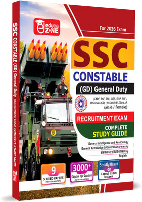 SSC GD Constable Recruitment Exam Complete Study Guide Book With Solved Papers For 2026 Exam(Paperback, EDUCAZONE PANEL OF EXPERTS)