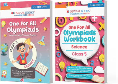 One For All Olympiad Class 5 Solved Papers + Workbook Science (2 Books) For 2025 Exam(Product Bundle, Oswaal Editorial Board)