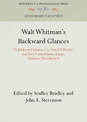 Walt Whitman's Backward Glances(English, Hardcover, unknown)