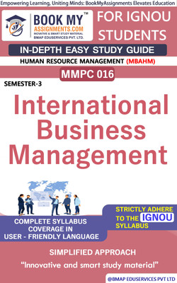 IGNOU MMPC 016 International Business Management Study Guide (In Depth Guide) for Ignou Student(Paperback, BMA Publication)