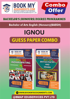 IGNOU BEGC003 BEGC004 Study Material (Guess Paper)for Ignou Student-Bachelor of Arts English (Honours)(BAEGH)(Paperback, BMA Publication)