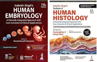 Inderbir Singh’s Textbook Of Human Histology 11th & Inderbir Singh’s Human Embryology 14th edition ( COMBO SET )(Paperback, inderbir sing)