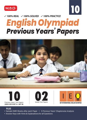 MTG IEO Class-10 Olympiad 10 Previous Years Papers (2023-2019 Set A & B) English with Mock Test Papers - Sample OMR Sheet with Chapterwise Analysis | SOF Olympiad Books For 2024-25 Exam(Paperback, MTG Editorial Board)