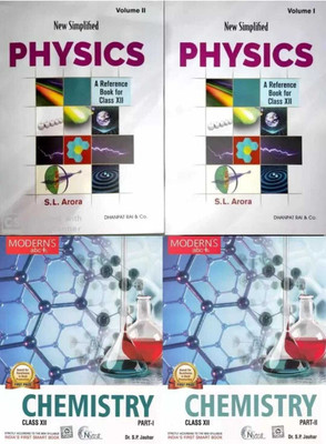 Combo of 2 Books ( Modern's abc+ Chemistry part(1-2) + New Simplified Physics part(1-2)(Paperback, S.L Arora, S.P Jauhar)