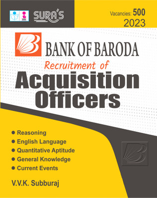 SURA`S Bank of Baroda Acquisition Officers Exam Book in English Medium - Latest Updated Edition 2023(Paperback, V.V.K Subburaj)