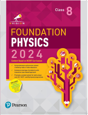 Pearson - Nvision Foundation 2024 Physics Class 8| NCERT Curriculum |JEE, NEET, Olympiad | Digital Assessment & Video(Paperback, Prashant Jain, Harshit Goyal, Charry Yadav)