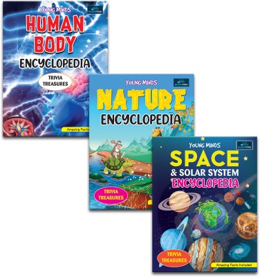 Young Minds Encyclopedia - Set of 3 Books - Space, Human Body, and Nature Encyclopedia For Kids(Paperback, BOOKFORD PUBLICATIONS PVT. LTD.)