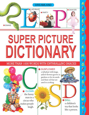 Super Picture Dictionary  - Kids Ages 2-8 | Learn Words, Spellings & ABC Order | Early Learning, Vocabulary Building, Colourful Pictures, Educational Reference(English, Paperback, unknown)