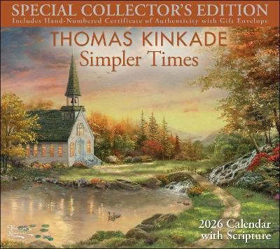 Thomas Kinkade Collector's Scripture Edition 2026 Deluxe Wall Calendar + Print(English, Calendar, Kinkade Thomas)