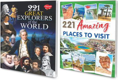 221 Amazing Places to Visit and Great Explorers of the World Book for Kids : Exploring Book for Kids, G.K Books for Kids, Kid's Learning book | Combo of 2 Kids Encyclopedia Books.(Paperback, SAWAN)