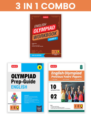 MTG Class-8 International English Olympiad (IEO) Workbook, Prep-Guide & Previous Years Papers (PYQs) with Mock Test Paper (Set of 3 Books) - SOF Olympiad Books For 2025-26 Exam(Paperback, MTG Editorial Board) MTG Class-8 International English Olympiad (IEO) Workbook, Prep-Guide & Previous Years Papers (PYQs) with Mock Test Paper (Set of 3 Books) - SOF Olympiad Books For 2025-26 Exam(Paperback, MTG Editorial Board)