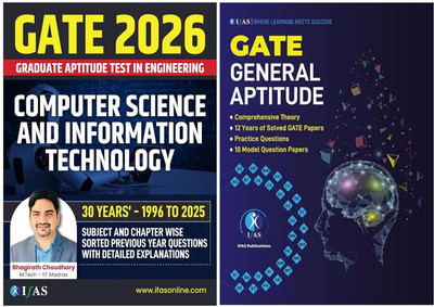 GATE 2026 Computer Science  - General Aptitude [Set of 2 Books] | Previous Year Solved Papers with Detailed Solutions (1996–2025) | Chapter-wise & Topic-wise PYQ Question Bank | Includes 10 Model Papers | Best Seller Books for GATE Computer Science & Information Technology Exam Preparation in India 