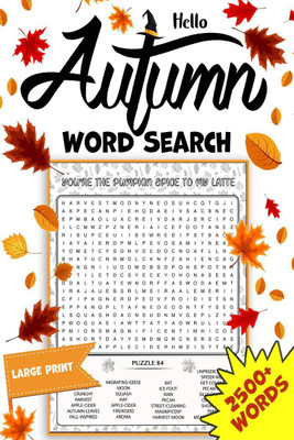 Autumn Word Search  - 2500+ Large Print Word Search Puzzle Book, Fall Word Search for Adults, Teens & Seniors(English, Paperback, Happy Nommad)