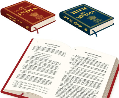 The Constitution of India & Bharat ka Samvidhan (Deluxe Hardbound Edition) :- English & Hindi Versions of Indian constitution, Complete Constitutional Study Set | Set of 2 Books(Hardcover, GOWOO)