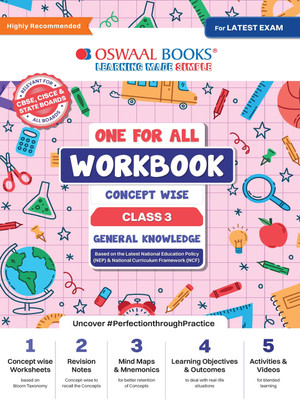 Oswaal One for All Workbook, Class-3, General Knowledge (for Latest Ex(English, Hardcover, unknown)