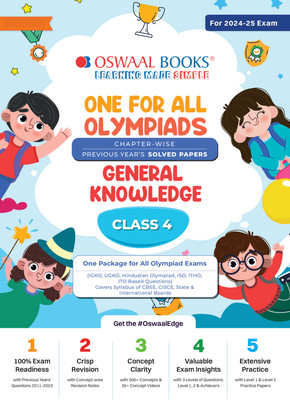 One for All Olympiads Previous Year Solved Papers_class 4_general Knowledge_for 2024-2025 Exam(English, Paperback, Jain P.)