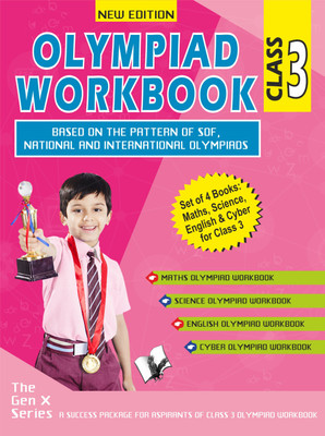 Olympiad Workbook Maths, Science, English and Cyber Calss 3 (Set of 4 Books)(Paperback, V, S Editorial Board)