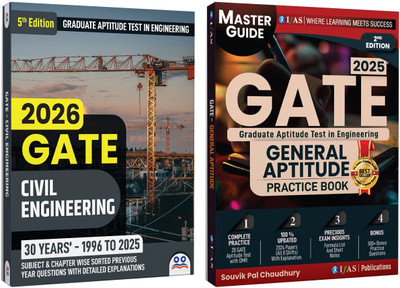 GATE Civil and GATE General Aptitude Practice Books  - 2025 [Set Of 2 Books] | Previous Year Solved Papers Updated Edition (2019 to 2024) with Detailed Solutions (Unit Wise Sorted) | Best Seller Previous Year Question Paper Book for GATE Civil Examinations in India | Two Brothers Publications(Paperb