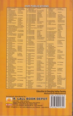 Education ic The Emerging Indian Society(Paperback
Back, Dr.V.K.Maheshwari,Sudha Maheshwari)