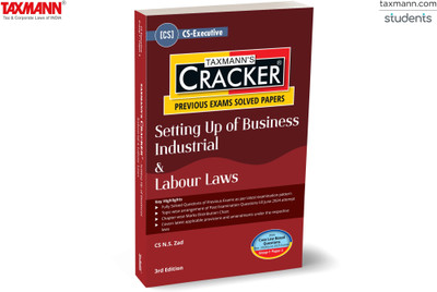 Taxmann's CRACKER for Setting Up of Business Industrial & Labour Laws (Paper 3 | SUBIL) – Covering past exam questions (topic-wise) & detailed answers | CS Executive | New Syllabus | Dec. 2024 Exams(Paperback, CS N.S. Zad)
