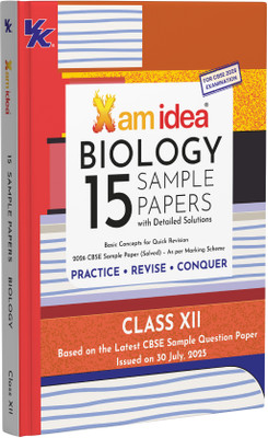 Xam idea CBSE 15 Sample Question Papers Class 12 Biology for 2026 Board Exams (As per the latest CBSE SQP dated 30th July 2025) with Detailed Solutions | With Solved Board Paper 2025 | Basic Concepts for Quick Revision(Paperback, Xam idea)
