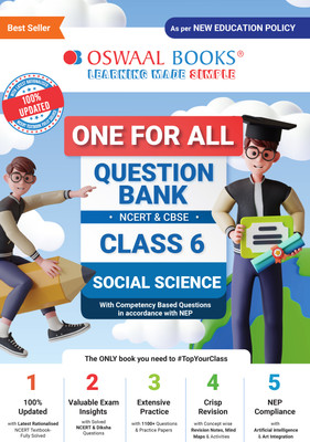 Oswaal One For All Question Bank NCERT & CBSE, Class-6 Social Science (For 2023-24 Exam)(Paperback, Oswaal Editorial Board)