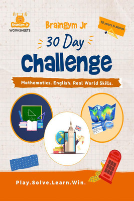 BrainGymJr  - Solve & Learn with Puzzles (10 years & above):30 day challenge with daily puzzle worksheets on Mathematics, English & Real World Skills for ages 10 & above(English, Paperback, Braingymjr)
