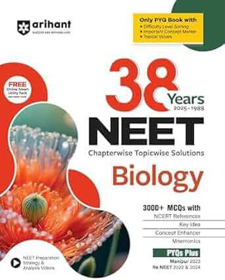 38 YEARS NEET BIOLOGY CHAPTERWISE TOPICWISE SOLUTIONS (2025-1988)(Paperback, DR.PARUL GEOL)