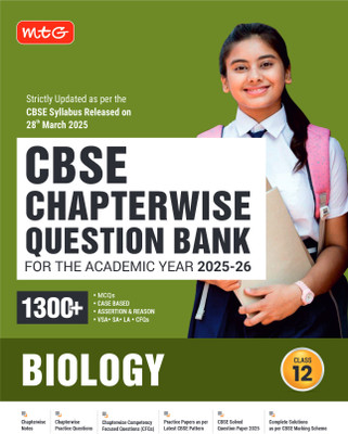 MTG CBSE Chapterwise Question Bank Class 12 Biology For 2026 Board Exam | As Per Latest CBSE Syllabus Released on 28 March 2025(Paperback, MTG Editorial Board)
