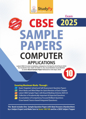 StudyFy CBSE Sample Papers Class 10 Computer Applications For 2025 Exam(Paperback, StudyFy Editorial Board)