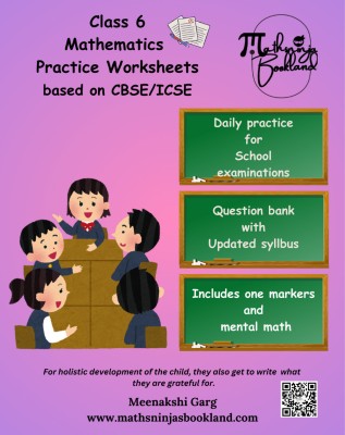 Class 6 Mathematics CBSE / ICSE question bank practice Workbook with Mental Maths by Mathsninjas Bookland(Paperback, Meenakshi Garg)