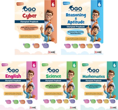 Full Marks OGO Olympiad Books for Class 6 | Combo of 5 Books (Math, Science, English, Reasoning & Cyber) - Engaging Guides with Practice Papers, Interactive Exercises & Concept Videos for 2024-25(Paperback, Full Marks)