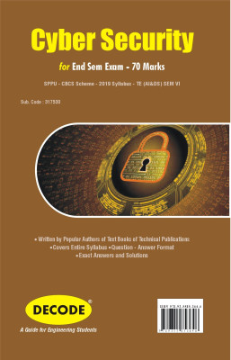Cyber Security for SPPU 19 Course (TE - VI - AI&DS - 317530) (Decode)(Paperback, VILAS S. BAGAD, IRESH A. DHOTRE)