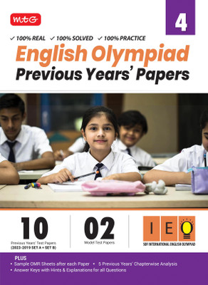 MTG IEO Class-4 Olympiad 10 Previous Years Papers (2023-2019 Set A & B) English with Mock Test Papers - Sample OMR Sheet with Chapterwise Analysis | SOF Olympiad Books For 2024-25 Exam(Paperback, MTG Editorial Board)