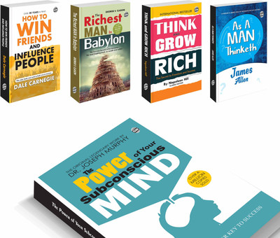 How To Win Friends And Influence People, Think & Grow Rich, The Richest Man In Babylon and more Novels :- A Gift Set of Five Life-Enriching Classics That Fuel Success, Purpose and Prosperity(Paperback, Dale Carnegie, Napoleon Hill, George S. Clason, James Allen, Joseph Murphy)