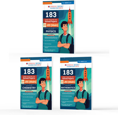 Oswaal 183 Chapter-Wise & Topic-Wise Solved Papers Jee (Main) | Online (2012-2025) & Offline (2002-2018) | Physics, Chemistry & Mathematics(English, Paperback, unknown)