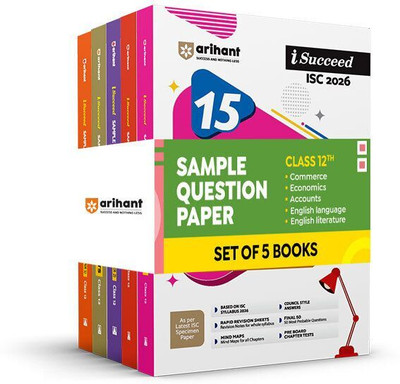 Arihant I Succceed ISC Sample Question Papers Class 12 Commerce, Economics, Accounts, English Language & Literature (Paper 1 & 2) Exam 2026 |10 and 15 Solved Papers with Latest Specimen Paper, Rapid Revision Notes, Mind Map for Board Exam Preparation | English Medium(Paperback, Richa Makkar,Neha Lut
