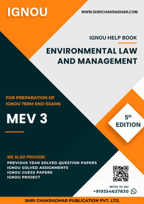 MEV 3: Environmental Law and Management - IGNOU Study Material & Guide Book with Latest Solved PYQs for IGNOU's Exam Preparation. - Get the PDF of this book at Rs. 99, WhatsApp us at +919354637830, or visit our website shrichakradhar.com.(Staple Bound, Shri Chakradhar Publication) MEV 3: Environmental Law and Management - IGNOU Study Material & Guide Book with Latest Solved PYQs for IGNOU's Exam Preparation. - Get the PDF of this book at Rs. 99, WhatsApp us at +919354637830, or visit our website shrichakradhar.com.(Staple Bound, Shri Chakradhar Publication)